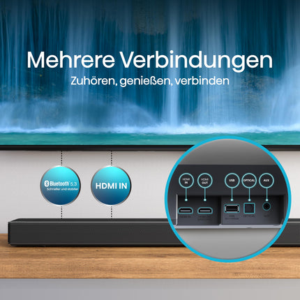 Hisense AX3120G 3.1.2 heliriba juhtmevaba subwooferiga, 360W, Dolby Digital Plus, Dolby Atmos, Bluetooth, HDMI eARC/optiline/AUX/USB, must (2024)