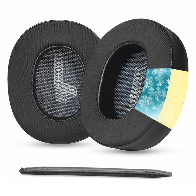 TaiZiChangQin jahutava geeliga kõrvapadjad, mis ühilduvad JBL Live 650 BTNC, Live 660 BTNC / E65 E65BTNC / Duet NC kõrvaklappidega, jääsiidist kangast müra isoleeriv vaht