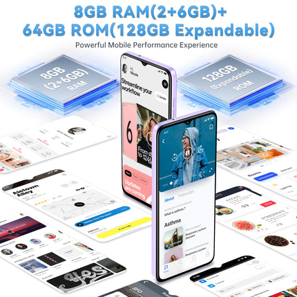 OUKITEL C57S Android 14 nutitelefon ilma lepinguta 4G, 8GB+64GB/128GB mobiiltelefon odav, kaheksatuumaline, 6,52-tolline HD+, 4300mAh mobiiltelefon ilma lepinguta, 4G kolmekordne SLM SIM-kaardivaba mobiiltelefon - kuldne