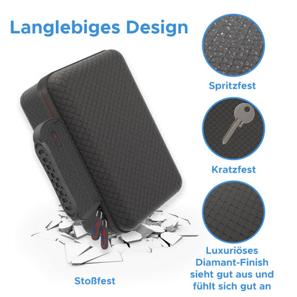 Digicharge 8-tolline navigatsioonikott Garmin Drivesmart 86, Camper 895, Camper 890, Dezl LGV820, Dezl LGV810 LGV800 GPS-idele. Kottis on hoiuruum kõikidele tarvikutele, sh iminapaga kinnitus.