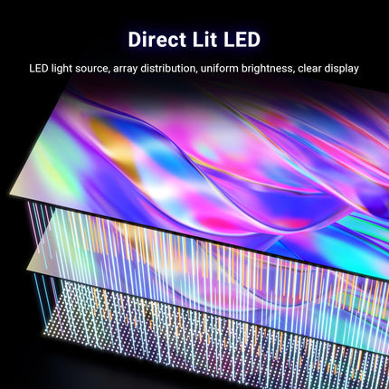 TuTu TUS43UQ1A nutiteler 43-tolline (108 cm) 4K UHD LED-teler Android-teler WiFi, HDR, kolmekordse tuuneriga DVB-C/S/S2/T/T2, Bluetooth, Prime Video, Netflix, YouTube, DAZN, Disney+