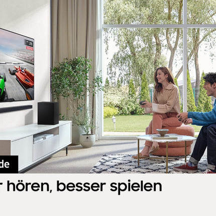 Samsung HW-C440G 2.1-Channel C-Soundbar with Subwoofer, 3 Integrated Speakers, Night Mode (SSE), Game Mode, 300 W, DTS Virtual:X, Includes One Remote Control [2023]