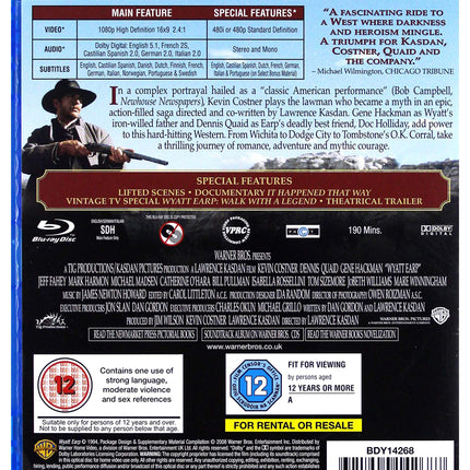 Wyatt Earp [Blu-ray] [Suurbritannia import]