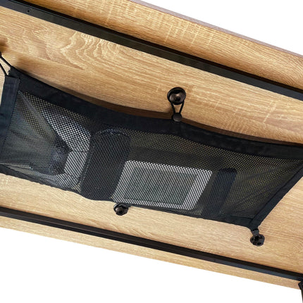 MyGadget lauavõrk ilma puurimiseta - [63 cm x 25,5 cm] - kaablivõrk kaablite haldamiseks - nähtamatu hoiustamine laua all mustas värvitoonis