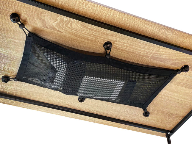 MyGadget lauavõrk ilma puurimiseta - [63 cm x 25,5 cm] - kaablivõrk kaablite haldamiseks - nähtamatu hoiustamine laua all mustas värvitoonis