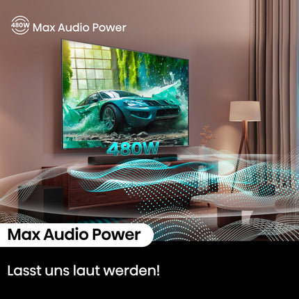 Hisense 43E7NQ 108 cm (43-tollise) teleri komplekt, 4K UHD, QLED, HDR10, HDR10+ dekodeerimine, HLG, Dolby Vision Atmos, 60Hz paneel, sujuv liikumine, Bluetooth HS3100