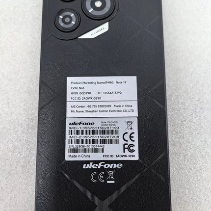 Ulefone Note 19 Android 14 nutitelefon lukustamata - 6GB+32GB/512GB mobiiltelefon ilma lepinguta, 6,56" HD+ nutitelefon, 8MP+5MP kaamera, 5000mAh mobiiltelefon, kahe SIM-kaardiga 4G lukustamata mobiiltelefonid, Face ID/GPS/OTG