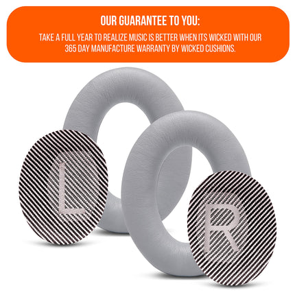 WC Wicked Cushions Replacement Ear Pads Compatible with Bose QuietComfort 35 (QC35) &amp; QuietComfort 35ii (QC35ii) Headphones &amp; More - Improved Comfort &amp; Durability | Silver