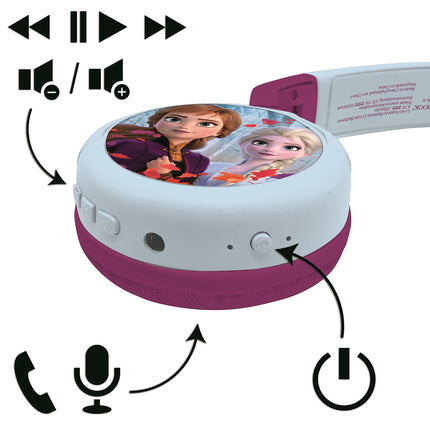 Lexibook - Disney Frozen - 2-ühes Bluetooth ja Bedrade lastetelefon, stereo, juhtmevaba, helikindel, kaasaskantav, reguleeritav, beebi, sinine/paar, HPBT010FZ