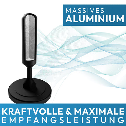 VSG24 DVBT2 antenna with amplifier 36Dbi+ HDTV indoor antenna for television, maximum signal quality thanks to aluminum core, 5m cable DVB-T2 antenna television freenet tv indoor outdoor
