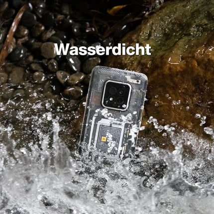 AGM X6 5G õues kasutatav nutitelefon, lukustamata, temperatuurianduriga (2024), 8GB+128GB/512GB, 6,78'' FHD+ ekraan, Android 14 vastupidav veekindel nutitelefon, 50MP+16MP, kahekordne SIM/näotuvastuse/5000mAh aku, läbipaistev