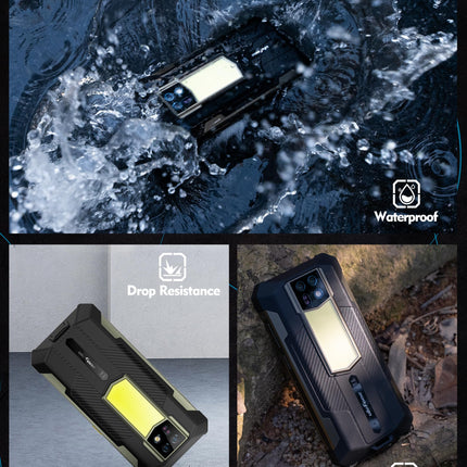 Ulefone Armor 24 õuemobiiltelefon 22000mAh aku 1000LM matkatuli, Android 14 24GB+256GB/SD-2TB õuenutitelefon, 64MP+64MP kaamera, 120Hz 6.78" FHD+, IP68 nutitelefon 4G kahe SIM-kaardiga/NFC/OTG/GPS