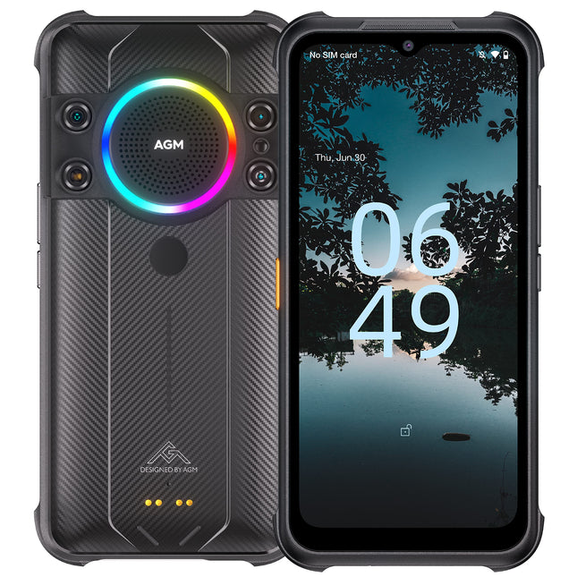 AGM H5 Pro Outdoor Handy ohne Vertrag Android 12 Outdoor Smartphone 20 MP Nachtsichtkamera, Helio G85, 6GB RAM 128 GB ROM, 109 dB, 7000 mAh, NFC, 6,52 Zoll IP68 wasserdicht Handy mit Triple Kamera