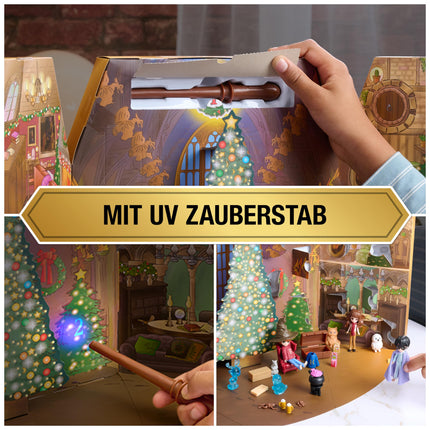 Wizarding World Harry Potteri maagiline miniadvendikalender 2023 minivõlukepiga, 3 figuuri ja muude üllatustega, mänguasi lastele vanuses 6 aastat ja vanemad, fännikaup