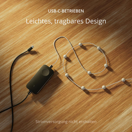 Twinkly Strings USB-C Pearls 100 LED-i, pärlikujulised LED-haldjatuled, RGB LED-tuled, mitmevärvilised, valentinipäeva tuled, ühildub Alexa ja Google Home'iga, USB-C, läbipaistev kaabel, 6 m