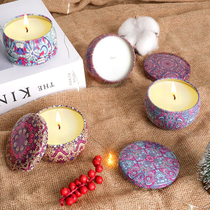 Scented candle gift set, Christmas gifts, little things, 9x80g scented candles, natural soy wax | Scented candle set with a long burn time of up to 180 hours | Small gifts for women, Christmas