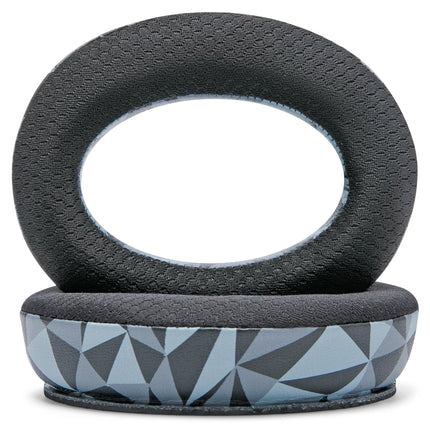 WC Freeze QC35 – Cooling Gel Ear Cushions for Bose QC35 and QC35ii (QuietComfort 35) Headphones and More | Breathable Sports Fabric, Cooling Gel, Extra Thick and Cooler for Longer | Geo Grey