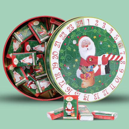 Heidel Advent Calendar Tin Christmas Time - 27 Milk Chocolate Bars (72g)