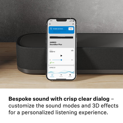 Sennheiser AMBEO Soundbar Plus teleri ja muusika jaoks - EL pistik - 3D ruumiline heli, virtuaalsed 7.1.4 kõlarid, sisseehitatud kaks subwooferit ja täiustatud voogedastusühendus