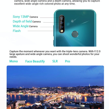 OUKITEL C17 Pro (2019) Android 9.0 4G Smartphone Unlocked - 6.35 inch Full Screen, 4GB + 64GB (256GB Expandable), Helio P23 Octa Core Dual-SIM Mobile Phone, 13 MP Camera, 3900mAh Battery, Black