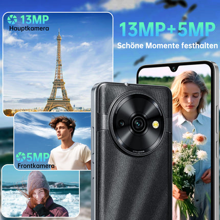 OUKITEL C59 Pro nutitelefon lukustamata - Android 15 10000mAh aku 24GB+256GB mobiiltelefon lukustamata 6,88-tolline 90Hz ekraan 13MP+5MP kaamera, 120LM taskulamp, NFC, GPS, kahe SIM-kaardiga lukustamata mobiiltelefonid, roheline
