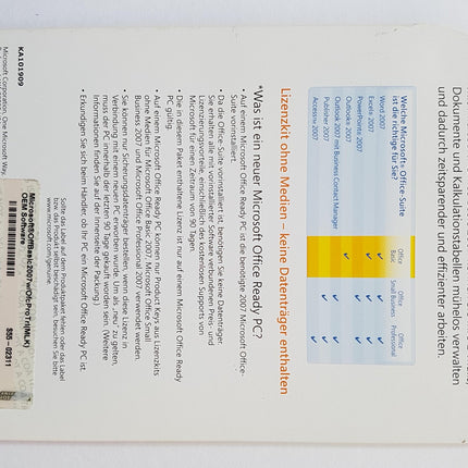 Microsoft Office Basic 2007 (litsentsivõti)