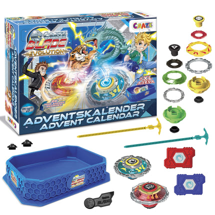 BLADE Advent Calendar Boys - Battle Top Toy Advent Calendar with Battle Arena, Launcher &amp; Spinning Top - Christmas Calendar for Boys and Girls