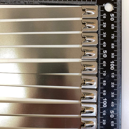 Premium stainless steel cable ties, SS304 stainless steel cable ties, metal cable ties, self-closing cable ties, marine grade metal cable ties (50, 12.0 x 500 mm)