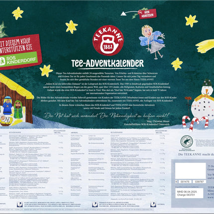 Teekannu advendikalender 2023 24 valitud teesordiga, roheline