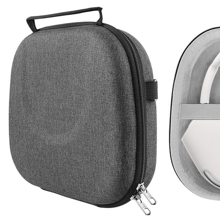 Geekria Shield Headphone Case, Compatible with AirPods Max Headphone Case, Replacement Hard Shell Travel Carrying Case with Space for Smart Case and Accessory Storage (Dark Gray)