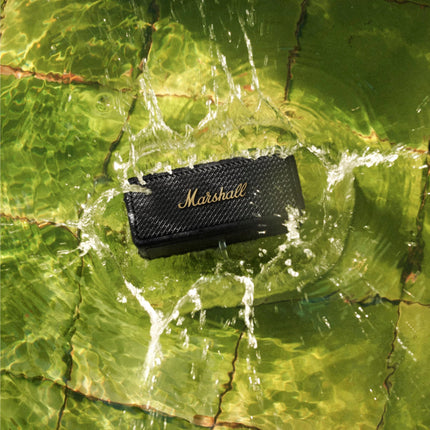 Marshall Emberton II Bluetooth Portable Speaker, Wireless, Water Resistant - Black and Brass