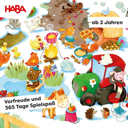 HABA advendikalender – Jõulud talus – 3D mängumaastik 24 armsa puidust figuuriga – jõulukalender lastele vanuses 2 aastat ja vanemad - 1303156001