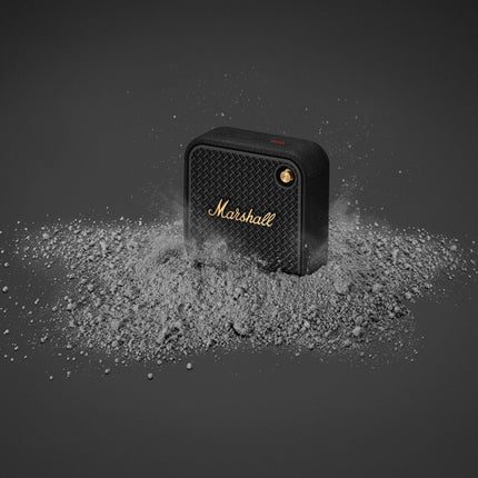 Marshall Willen II Wireless Bluetooth Speaker with 17+ Hours of Playtime and IP67 Waterproof Rating – Black and Brass