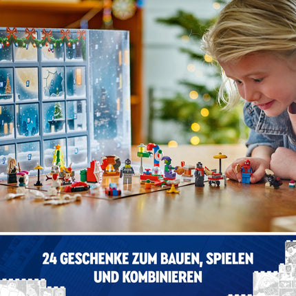 LEGO Ämblikmehe advendikalender 2024, superkangelase mänguasi, jõulukink poistele ja tüdrukutele vanuses 7 ja vanemad, ehitus- ja seikluskomplekt, jõulukink 76293