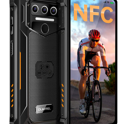 OUKITEL WP23 Android 13 välistingimustes kasutatav mobiiltelefon 10 600 mAh vastupidav nutitelefon ilma lepinguta 6,517 tolli HD+ 7 GB + 64 GB 1 TB laiendatav ehitusplatsi telefon 13 MP + 5 MP kaamera 4G kahe SIM-kaardiga, IP68/NFC/OTG/GPS/Face ID