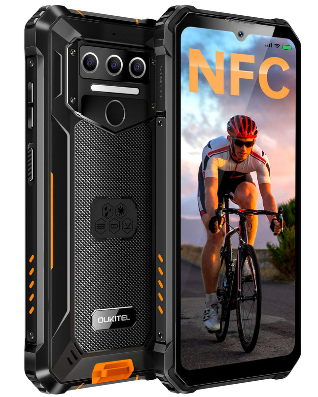 OUKITEL WP23 Android 13 välistingimustes kasutatav mobiiltelefon 10 600 mAh vastupidav nutitelefon ilma lepinguta 6,517 tolli HD+ 7 GB + 64 GB 1 TB laiendatav ehitusplatsi telefon 13 MP + 5 MP kaamera 4G kahe SIM-kaardiga, IP68/NFC/OTG/GPS/Face ID