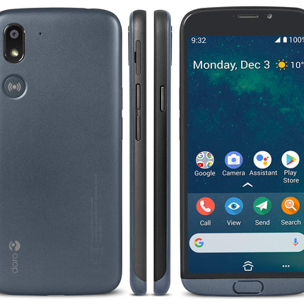 Doro 8050 4G nutitelefon puutetundliku ekraaniga, Android 9-põhise kasutajaliidesega, 13 MP kaamera, 5 MP esikaamera, 16 GB sisemälu, 2 GB muutmälu, hall