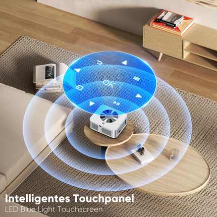 Projektor 【Android TV】 HORLAT 28000 luumeniga projektor 4K kodukino, WiFi 6 Bluetooth projektor õue, automaatne/4P trapetsikorrektsioon, 50% suumprojektor, projektor Androidile nutitelefoni/TV-pulgale, nutikas projektor