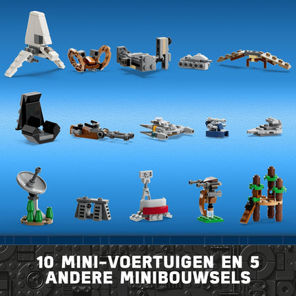 LEGO 75366 Star Wars Advent Calendar 2023, Christmas calendar with 24 gifts, including 9 figures, 10 vehicle toys and 5 mini models, Advent gift for Christmas for children and fans