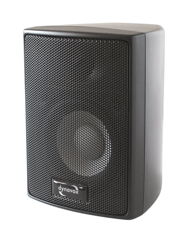 Dynavox AS-301 satellite speakers, pair, for home theater or office, compact surround speaker, wall mount, black