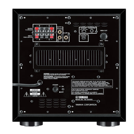 Yamaha NS-SW200 ettepoole suunatud subwoofer patenteeritud Twisted Flare Port bassreflekstoruga, must