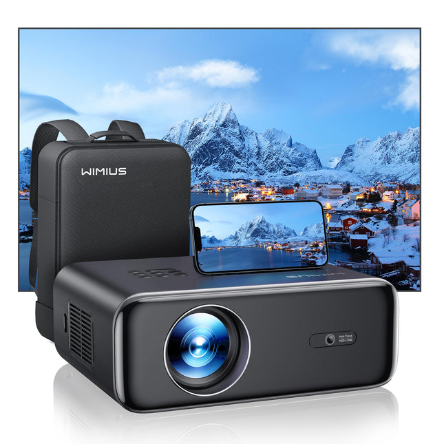 Projektor【Autofookus/Keystone'i korrektsioon】 30000 luumeniga projektor 4K kodukino toetab WiFi6 Bluetoothi ​​Full HD 1080P, 50% suumiga 300 '' LED-videoprojektor, Fire Sticki/PS5 mobiiltelefoni projektor - must