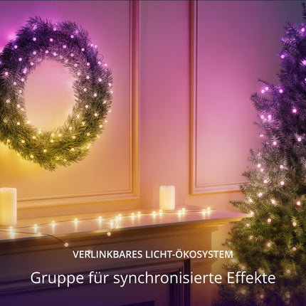 Twinkly Strings USB-C Pearls 100 LED-i, pärlikujulised LED-haldjatuled, RGB LED-tuled, mitmevärvilised, valentinipäeva tuled, ühildub Alexa ja Google Home'iga, USB-C, läbipaistev kaabel, 6 m
