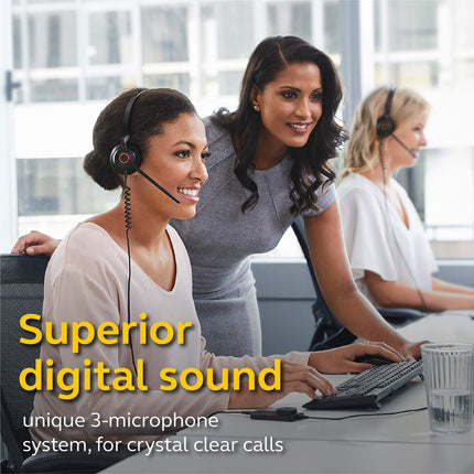 Jabra Engage 50 juhtmega peakomplekt, Mono - telefonipeakomplekt 3 mikrofoni süsteemiga, blokeerib taustamüra agendi parema keskendumise tagamiseks, kõnekeskuse peakomplekt täiustatud kuulmiskaitsega