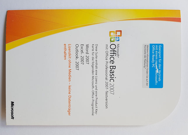 Microsoft Office Basic 2007 (litsentsivõti)