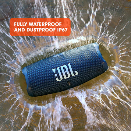 JBL Charge 5 Bluetooth Speaker - Grey – Waterproof, portable boombox with integrated power bank – One battery charge for up to 20 hours of wireless music enjoyment