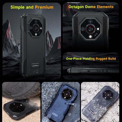 Ulefone Armor X32 välistingimustes kasutatav mobiiltelefon 12GB+128GB/2TB, MTK G91 48MP + 20MP öise nägemisega 5.65" Corning Glass, uuendatav Android 15-le, 5500mAh IP68 nutitelefon, kahe SIM-kaardi pesa, sõrmejäljelugeja, NFC, 2-aastane garantii - must