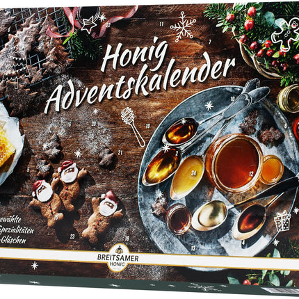 Breitsamer Honey Advent Calendar 2024 A total of 24 selected unique honey specialties in a 40g jar for a surprisingly sweet Advent season (24 x 40g)