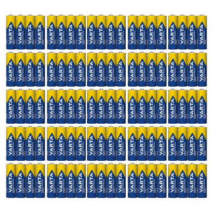 Varta 100 x Varta 04006 patareid leeliselised, Mignon, AA, LR06, 1.5V tööstuslikud, kilesse pakitud