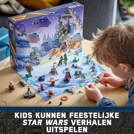 LEGO 75366 Star Wars Advent Calendar 2023, Christmas calendar with 24 gifts, including 9 figures, 10 vehicle toys and 5 mini models, Advent gift for Christmas for children and fans